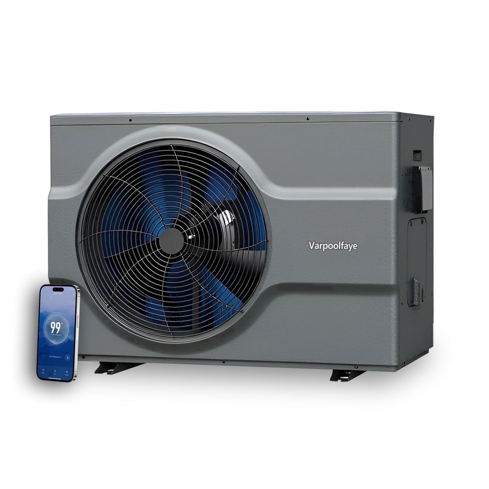 Above Ground Pool Heater, Up to 5000gallons Swimming Pool Heat Pumps, Fits 8/11/15 Ft Pools Electric Pool Water Heaters, Titanium Heat Exchanger, Max 16000BTU/hr, 110V~120V/60Hz