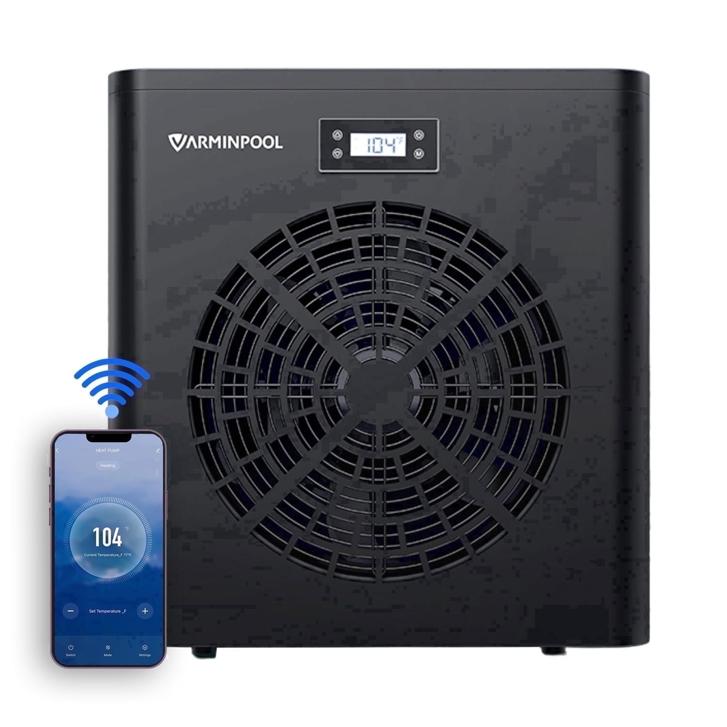 16000BTU Pool Heat Pump, WiFi Smart Control, Titanium Heat Exchanger, 110V Efficient Heating for 5400 Gallons