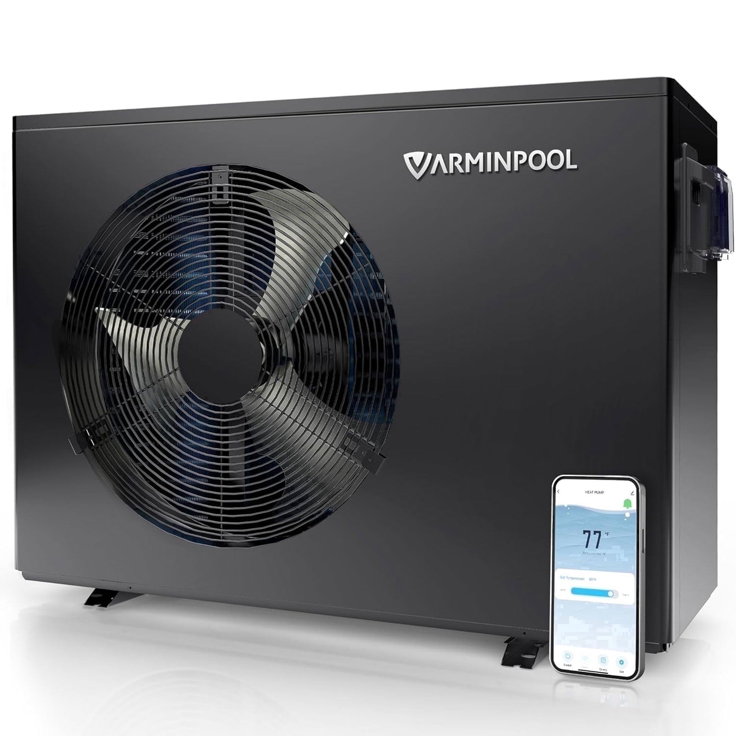 16000BTU Pool Heat Pump, WiFi Smart Control, Titanium Heat Exchanger, 110V Efficient Heating for 5400 Gallons