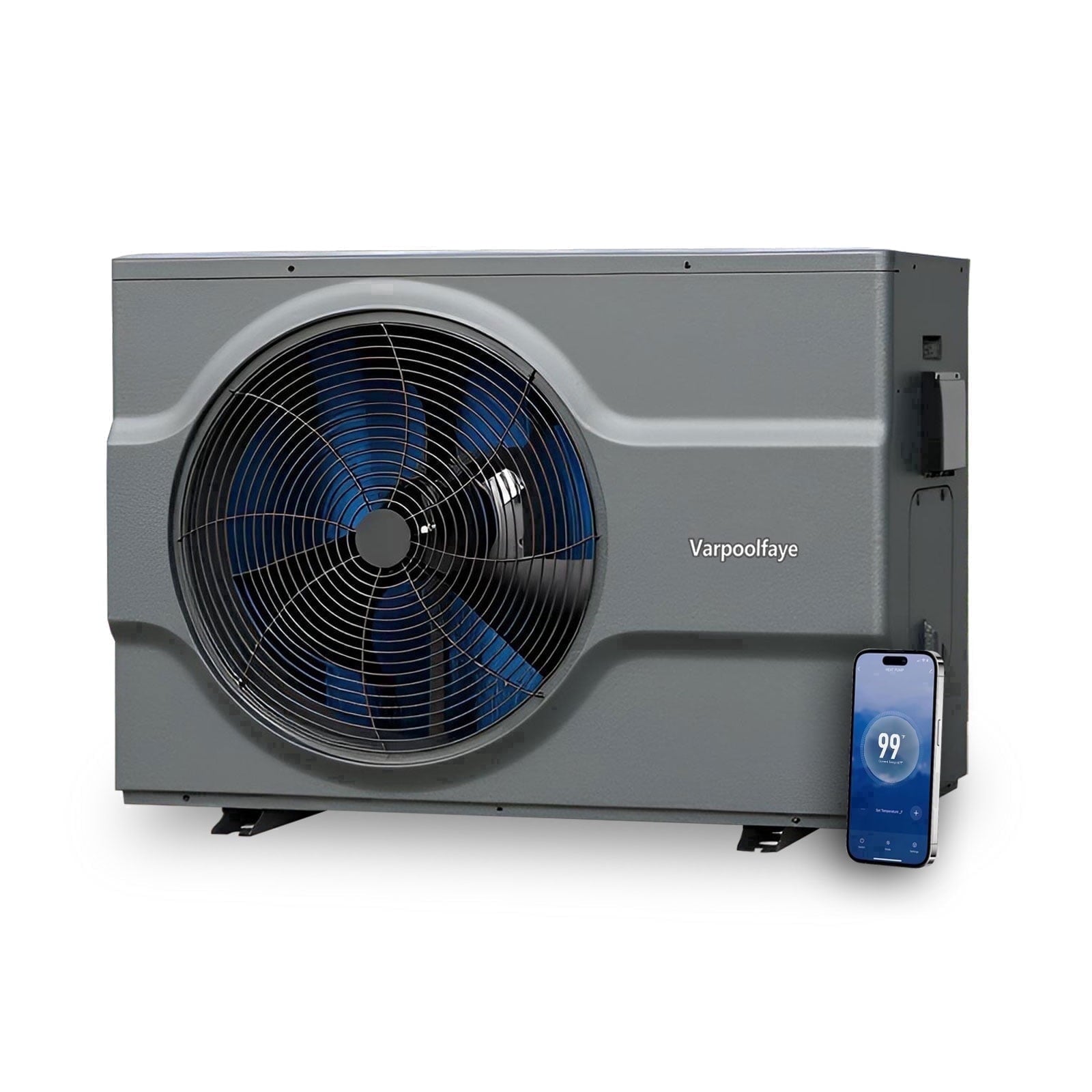 Above Ground Pool Heater, Up to 5000gallons Swimming Pool Heat Pumps, Fits 8/11/15 Ft Pools Electric Pool Water Heaters, Titanium Heat Exchanger, Max 16000BTU/hr, 110V~120V/60Hz