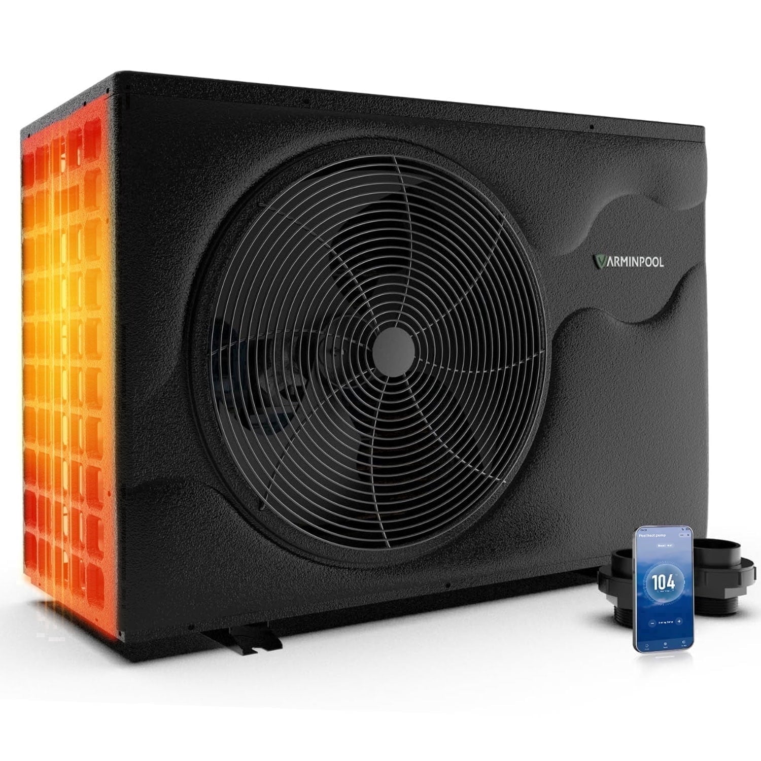 16000BTU Pool Heat Pump, WiFi Smart Control, Titanium Heat Exchanger, 110V Efficient Heating for 5400 Gallons