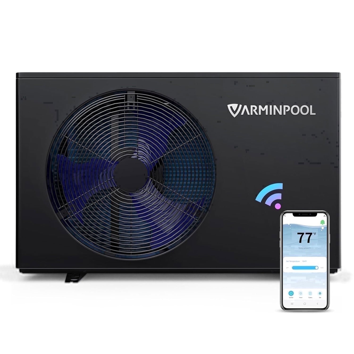 16000BTU Pool Heat Pump, WiFi Smart Control, Titanium Heat Exchanger, 110V Efficient Heating for 5400 Gallons